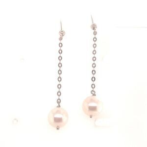 Akoya Pearl Earrings 14k Gold 8.44 mm Certified $990 017536